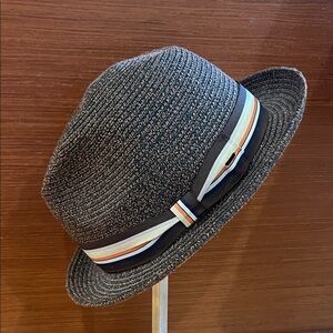 Bailey of Hollywood Brown Fedora Hat with Striped Band